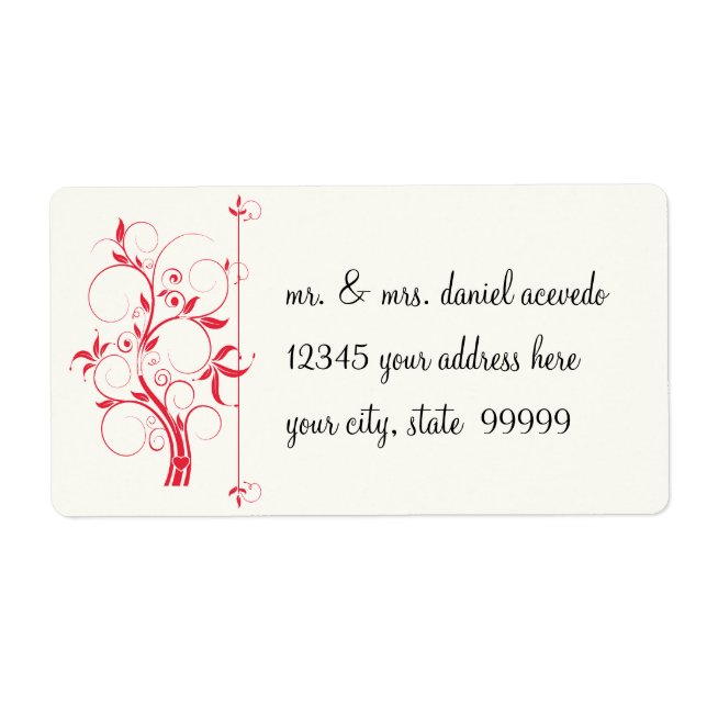 Modern Swirl Flourish Scroll Vintage Leaf Pattern (Front)