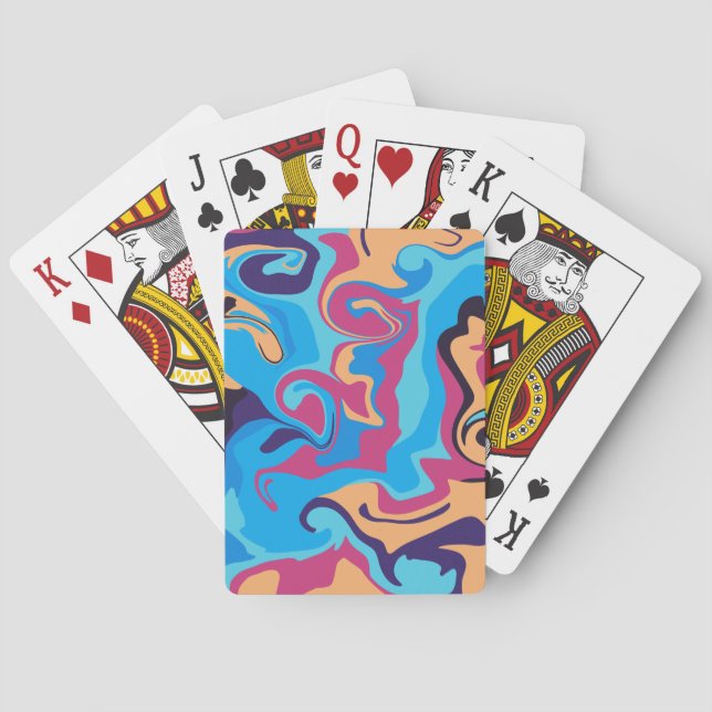 Modern Swirl Playing Cards (Back)
