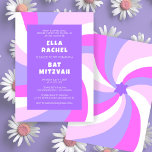 Modern Swirl Star of David Custom Bar Bat Mitzvah Invitation<br><div class="desc">Perfect card to announce a bat mitzvah, bar mitzvah or other Jewish celebration! Hand made art for you. FULLY CUSTOMIZABLE! Click on “Personalise” above to edit the text. Click "edit using design tool" to adjust the fonts, colours and placements and to delete the back side design if you prefer (I...</div>