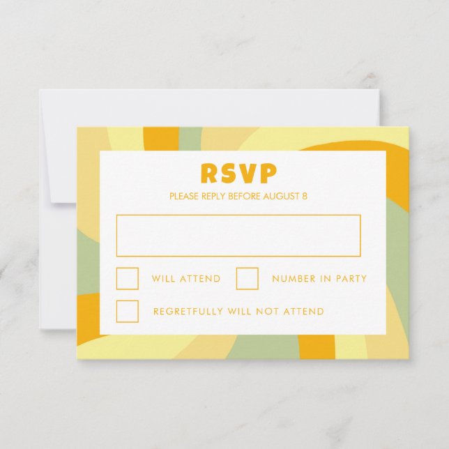 Modern Swirl Star of David Custom Bar Bat Mitzvah RSVP Card (Front)