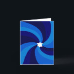 Modern Swirl Star of David Custom Bar Bat Mitzvah Thank You Card<br><div class="desc">Perfect thank you card to send after a bat mitzvah, bar mitzvah or other Jewish celebration! Hand made art for you. FULLY CUSTOMIZABLE! Click on “Personalise” above to edit the text. Click "edit using design tool" to adjust the fonts, colours and placements and to delete the inside design if you...</div>
