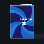 Modern Swirl Star of David Custom Bar Bat Mitzvah Thank You Card<br><div class="desc">Perfect thank you card to send after a bat mitzvah, bar mitzvah or other Jewish celebration! Hand made art for you. FULLY CUSTOMIZABLE! Click on “Personalise” above to edit the text. Click "edit using design tool" to adjust the fonts, colours and placements and to add an inside design if you...</div>