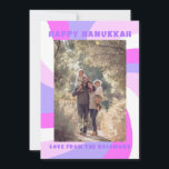 Modern Swirl Star of David HAPPY HANUKKAH CUSTOM Holiday Card<br><div class="desc">Perfect card to send for a Jewish celebration! Hand made art for you. FULLY CUSTOMIZABLE! Click on “Personalise” above to edit the text and add a photo. Click "edit using design tool" to adjust the fonts, colours and placements. Design is also available as digital download to send instantly and save...</div>