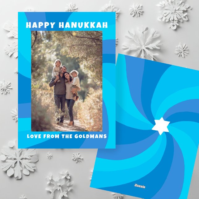 Modern Swirl Star of David HAPPY HANUKKAH CUSTOM Holiday Card (Modern Swirl Star of David HAPPY HANUKKAH CUSTOM Holiday Card
)