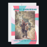 Modern Swirl Star of David HAPPY HANUKKAH CUSTOM Holiday Card<br><div class="desc">Perfect card to send for a Jewish celebration! Hand made art for you. FULLY CUSTOMIZABLE! Click on “Personalise” above to edit the text and add a photo. Click "edit using design tool" to adjust the fonts, colours and placements. Design is also available as digital download to send instantly and save...</div>