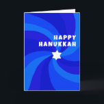 Modern Swirl Star of David HAPPY HANUKKAH HOLIDAY Card<br><div class="desc">Perfect card to send for a Jewish celebration! Hand made art for you. FULLY CUSTOMIZABLE! Click on “Personalise” above to edit the text. Click "edit using design tool" to adjust the fonts, colours and placements. Design is also available as digital download to send instantly and save on postage - as...</div>