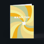 Modern Swirl Star of David MAZEL TOV Bar Mitzvah Card<br><div class="desc">Perfect congratulations card to send a bat mitzvah, bar mitzvah, wedding or other Jewish celebration! Hand made art for you. FULLY CUSTOMIZABLE! Click on “Personalise” above to edit the text. Click "edit using design tool" to adjust the fonts, colours and placements. Design is also available as digital download to send...</div>