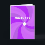 Modern Swirl Star of David MAZEL TOV Bar Mitzvah Card<br><div class="desc">Perfect congratulations card to send a bat mitzvah, bar mitzvah, wedding or other Jewish celebration! Hand made art for you. FULLY CUSTOMIZABLE! Click on “Personalise” above to edit the text. Click "edit using design tool" to adjust the fonts, colours and placements. Design is also available as digital download to send...</div>