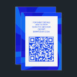 Modern Swirl Star of David QR Code Bar Bat Mitzvah Enclosure Card<br><div class="desc">Perfect enclosure or RSVP card for a bat mitzvah, bar mitzvah or other Jewish celebration! Hand made art for you. FULLY CUSTOMIZABLE! Click on “Personalise” above to edit the text and add your link to the QR code. Click "edit using design tool" to adjust the fonts, colours and placements and...</div>