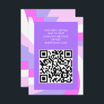 Modern Swirl Star of David QR Code Bar Bat Mitzvah Enclosure Card<br><div class="desc">Perfect enclosure or RSVP card for a bat mitzvah, bar mitzvah or other Jewish celebration! Hand made art for you. FULLY CUSTOMIZABLE! Click on “Personalise” above to edit the text and add your link to the QR code. Click "edit using design tool" to adjust the fonts, colours and placements and...</div>