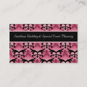 Modern Swirls Business Card, Pink Card
