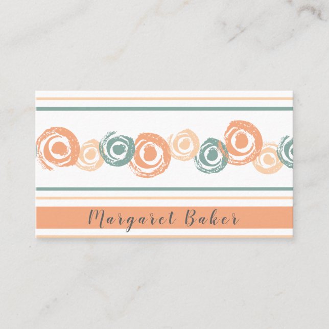 Modern Swirls II Business Card (Front)