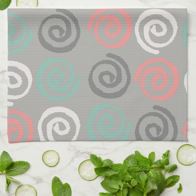 Modern Swirls Kitchen Towels (Folded)