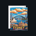 Modern Sydney Australia Travel Art Vintage Postcard<br><div class="desc">Modern Sydney Australia Travel Art Vintage</div>