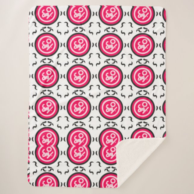 Modern Symbol Pattern Sherpa Blanket (Front)