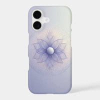 Modern Symmetric Geometric Bloom - Minimalist Blue