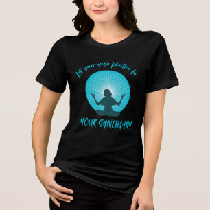 modern t-shirt with YOGA design for you Tri-Blend Shirt