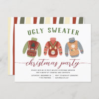 Modern Tacky Ugly Sweater Christmas Party