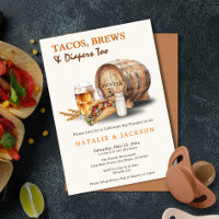 Modern Tacos, Brews & Diapers Coed Baby Shower