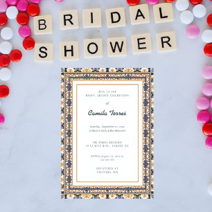 Modern Talavera Heritage Elegant Bridal Shower Invitation