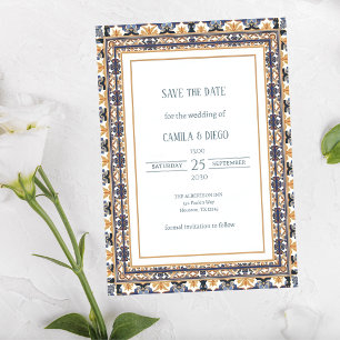 Modern Talavera Heritage Elegant Save the Date