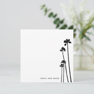 Modern Tall Palm Trees Exotic Tropical Island Card
