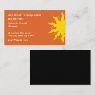 Modern Tanning Salon Business Cards