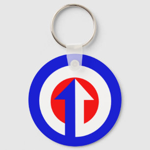 Modern Target & Arrow Key Ring