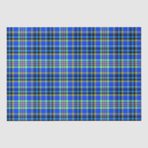 Modern Tartan Pattern Blue and Green Tissue Paper