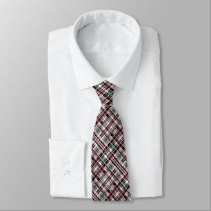 Modern Tartan Plaid in Blush Pink, Sage, Ivory... Tie
