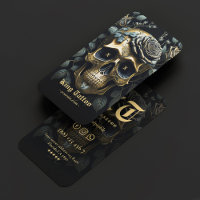Modern Tattoo Artist Floral Skull Gold Gothic