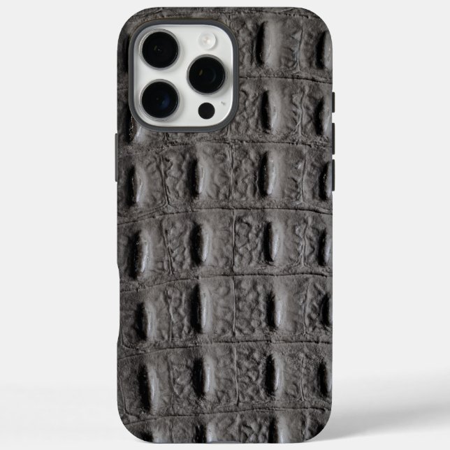  Modern Taupe Croc Leather Texture Case-Mate iPhone Case (Back)