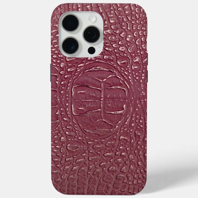  Modern Taupe Croc Leather Texture Case-Mate iPhone Case (Back)