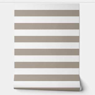 Modern Taupe Stripes  Wallpaper