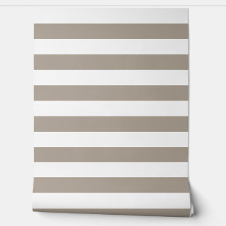 Modern Taupe Stripes  Wallpaper
