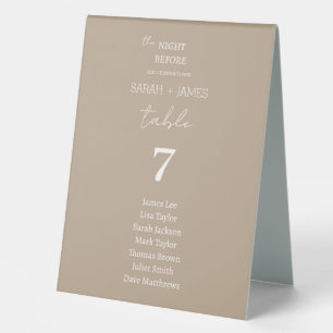 Modern Taupe the Night Before Wedding Seating