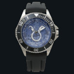 Modern Taurus Zodiac Sign Blue Camouflage Dial Watch<br><div class="desc">A silver chrome like Taurus Zodiac Sign on a navy blue digital camouflage style print background. A modern urban racy design for a great custom fashion watch gift idea. Use the "Ask this Designer" link to contact us with your special design requests or for some assistance with your customisation project....</div>