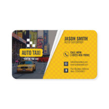 Modern Taxi Driver Business Card