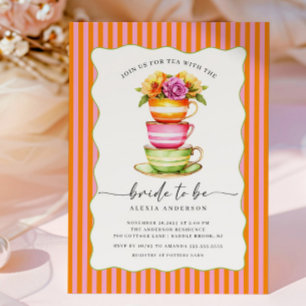 Modern Tea Bridal Shower Invitation