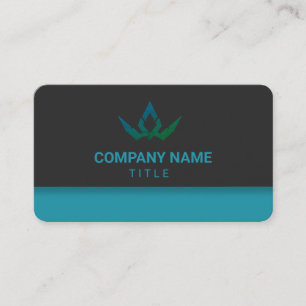 Modern Teal and Black Digital Marketing QR Code Business Card