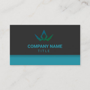Modern Teal and Black Digital Marketing QR Code Business Card