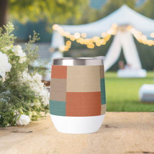 Modern Teal & Beige Geometric Blocks