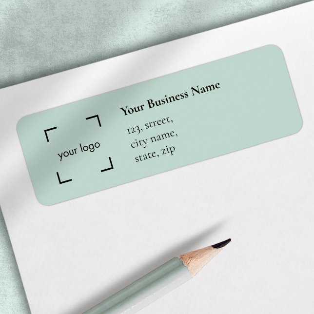 Modern Teal Business Return Address Label (Creator Uploaded)