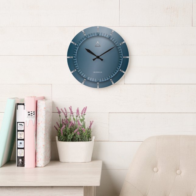 Modern Teal Large Wall Clock (Reading Room)