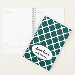 Modern Teal Moroccan Personal Daily Life and Goal Planner