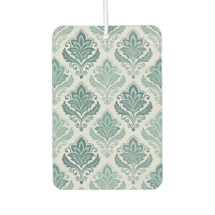Modern Teal Nordic Damask Car Air Freshener