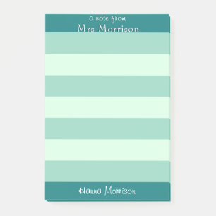 Modern Teal Office School Teacher Mum Student  Post-it Notes