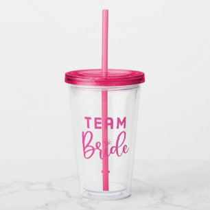 Modern Team Bride Bachelorette Acrylic Tumbler
