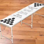 Modern Team Bride Groom Wedding Beer Pong Table<br><div class="desc">A fun monogrammed beer pong table for your wedding events and newlywed life featuring cup layouts,  your names and wedding date,  team bride and groom sides,  and script  and modern typography.</div>