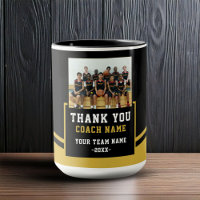 Modern Team Name Photo Coach Thank you